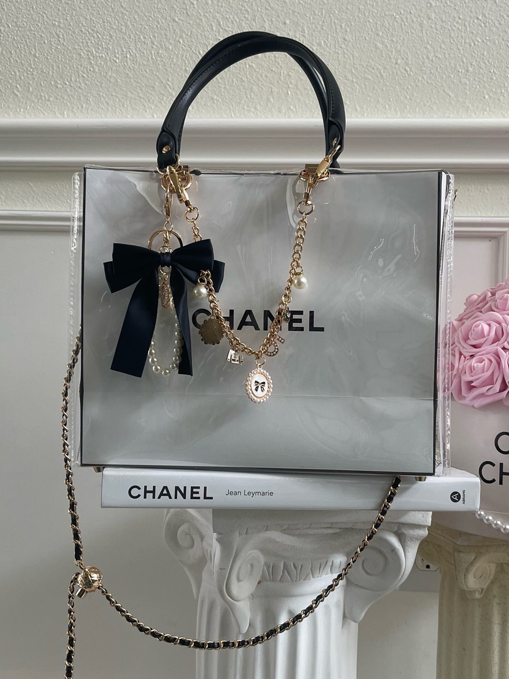 Chanel White Medium PVC Tote with Bow